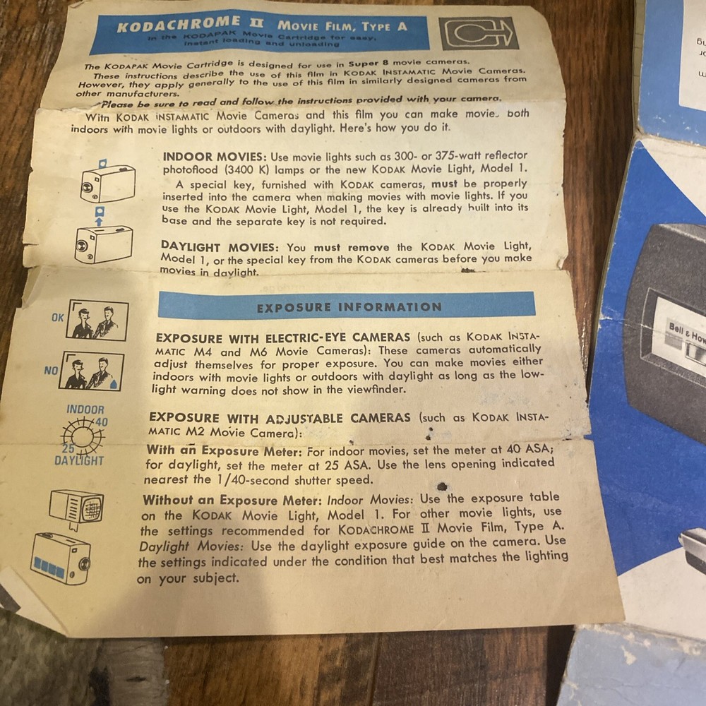 ORIGINAL!! Bell & Howell 430 Autoload Super 8mm camera Manual Instructions Book