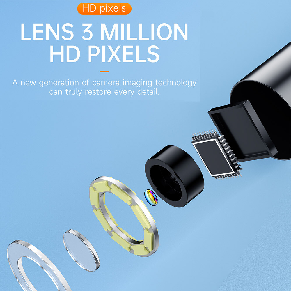 5.5mm Endoscope Inspection Camera Direct Fit iPhones/iPads/iOS/Android Borescope