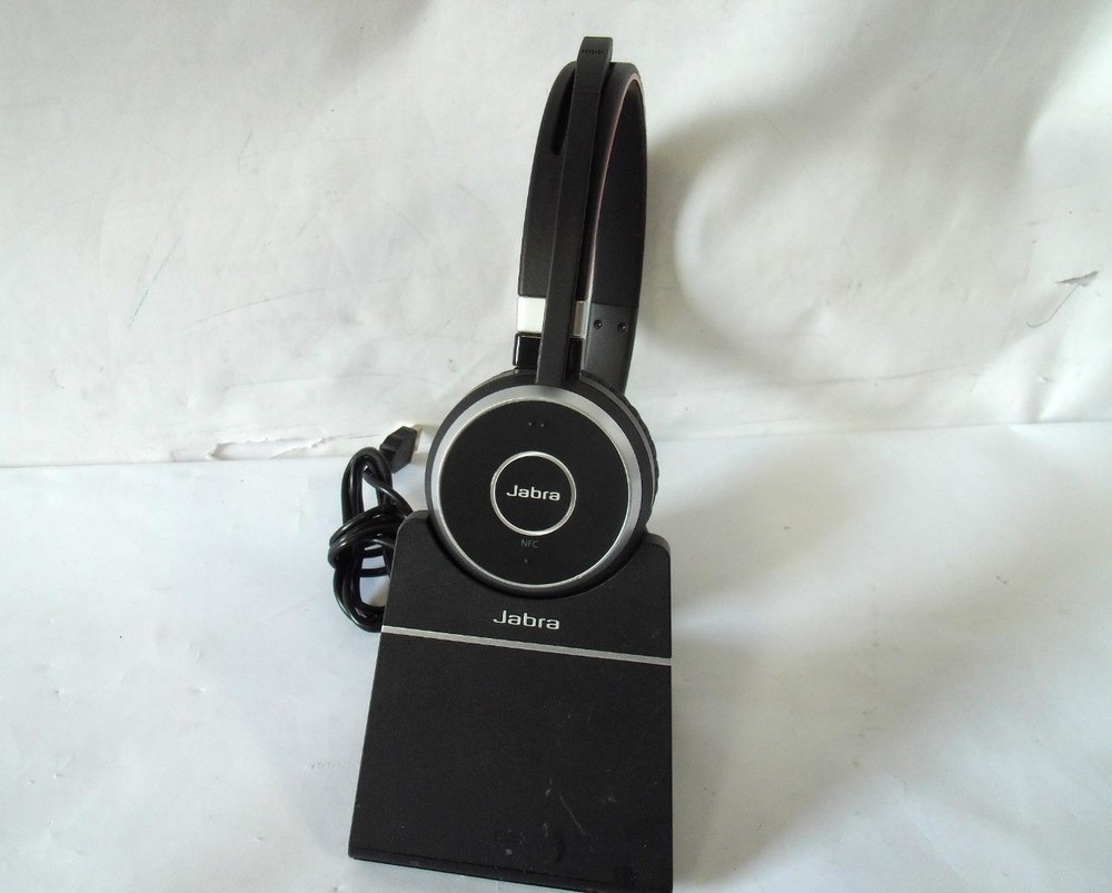 Jabra Evolve 65 HSC018W MS Stereo Wireless Bluetooth Headset w/ Base