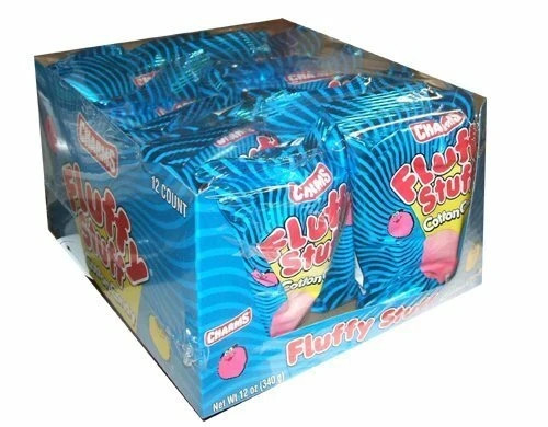 Fluffy Stuff Cotton Candy 1 oz Bags 12-Pack Assorted Carnival Candy