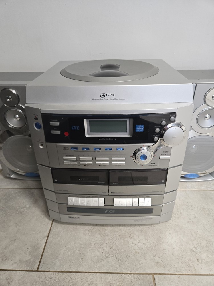 GPX Model SS7694 5 Compact Disc Stereo Home Music System - read description