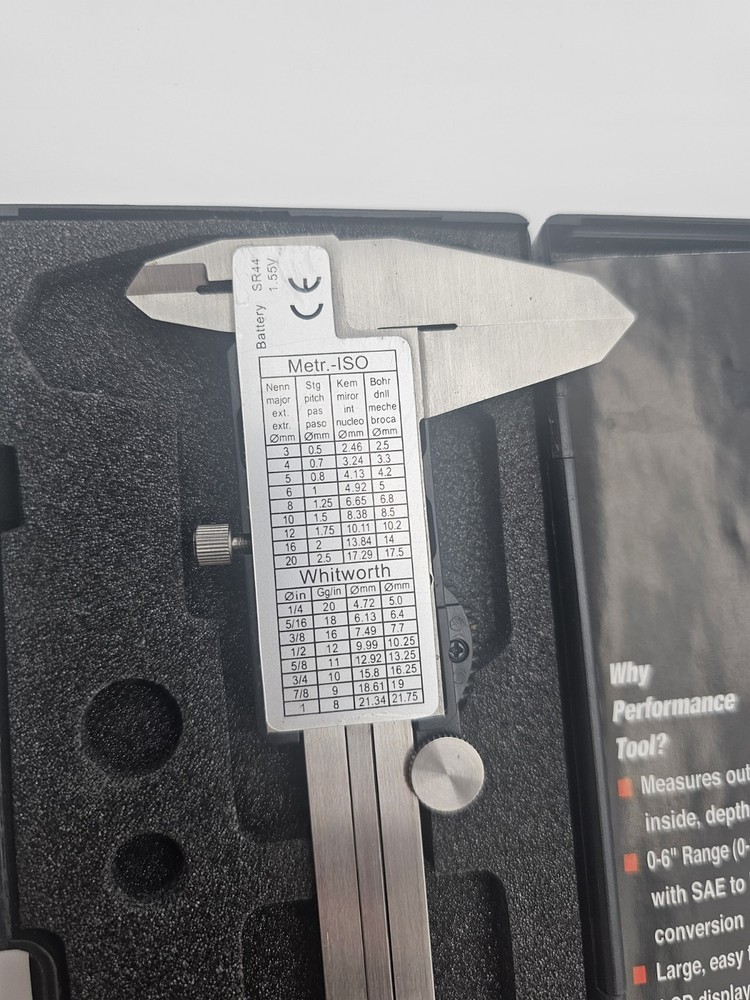 Performance Digital Caliper Tools - 0-6" W80153