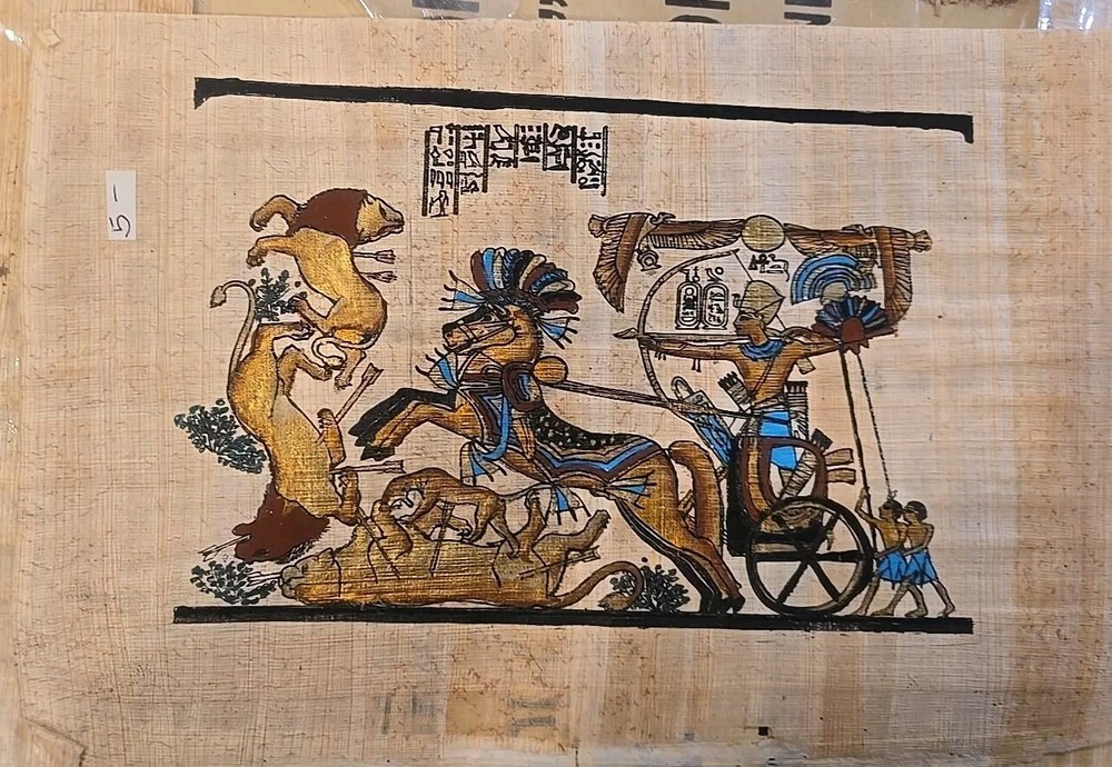  Hand painted Egyptian papyrus