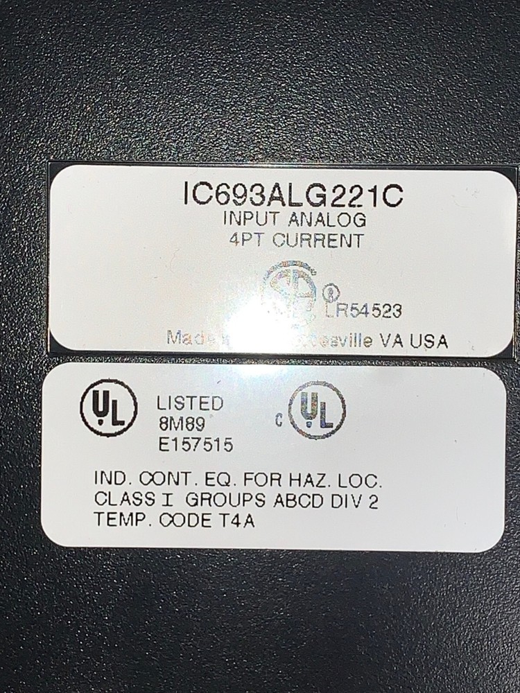 GE FANUC INPUT MODULE IC693ALG221C SERIES 90-30 4-20 MA 4 INPUT