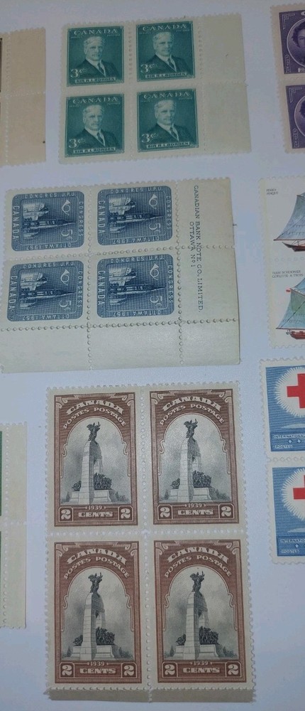 Canada Postage Stamps Plate Block Lot