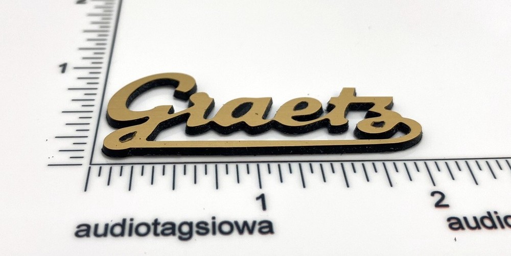 Graetz Grill Badge Custom Made Incised Laminated Plastic