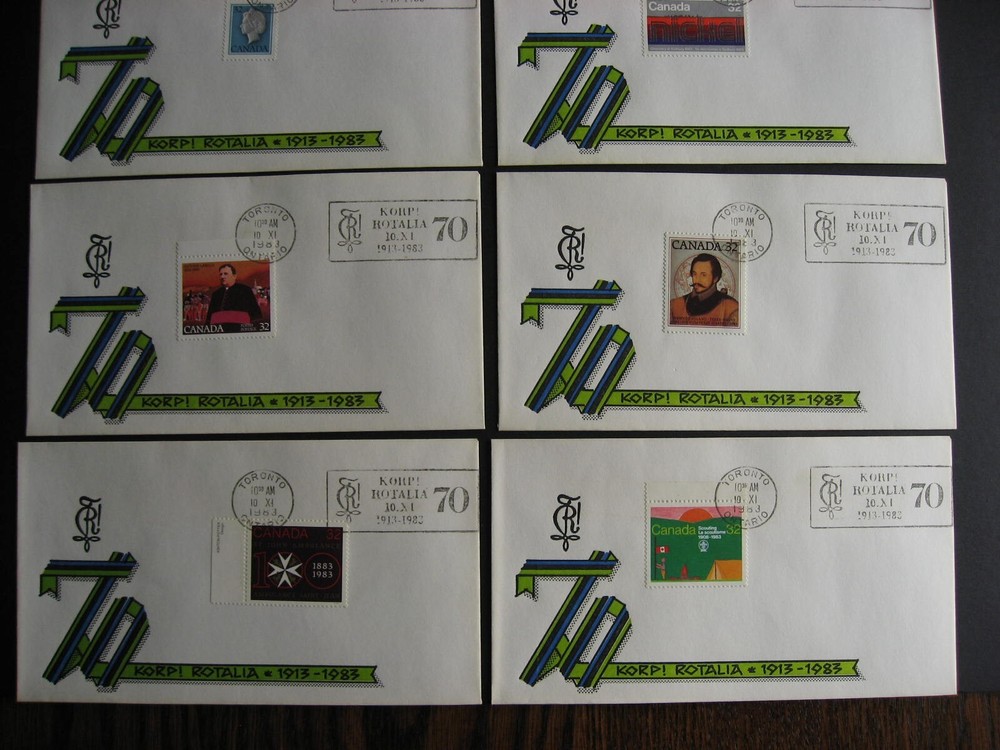 Canada covers cachet slogan Estonia Student Corp 70th 10 various covers