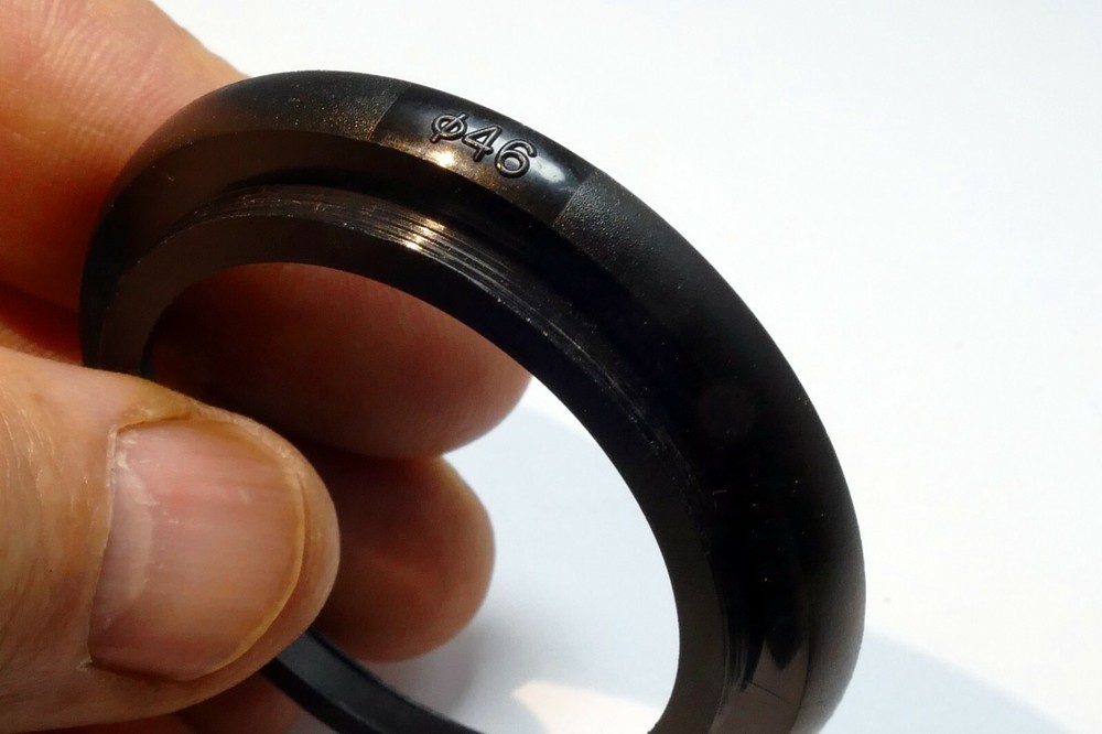 46mm Plastic adapter ring threaded lens ring step-up to 49mm
