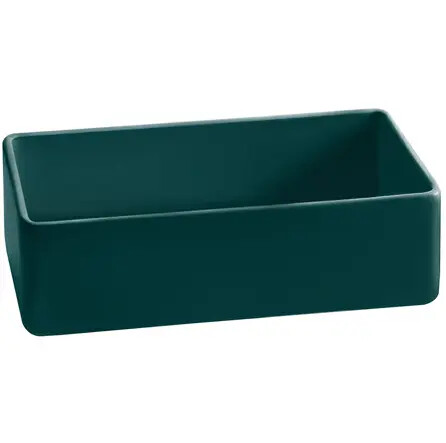 TableCraft CW4026HGN Cold Holding 2qt Hunter Green Rectangular Aluminum Bowl