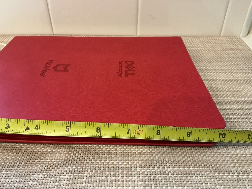 Castelli Made in Italy RED Lined Notebook Journal "DELL Technologies/McAfee"