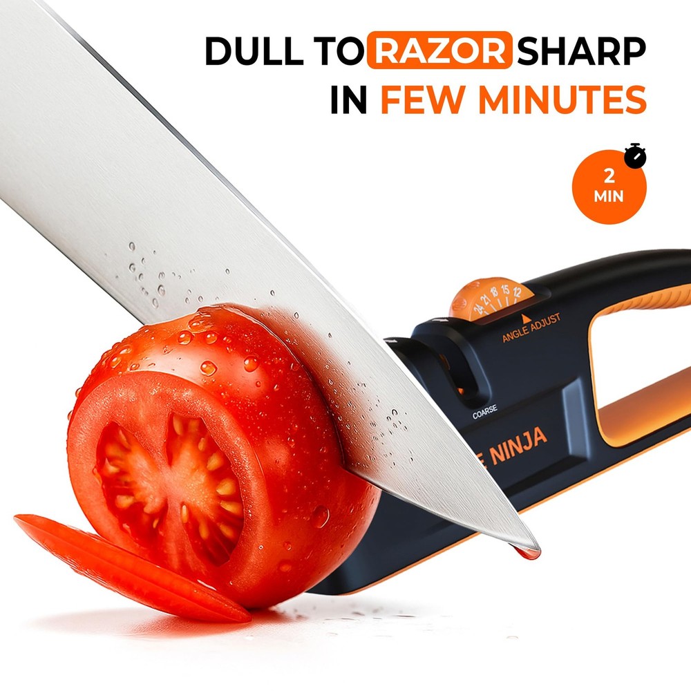 5 Precision Adjust Knife Sharpener- 3-Stage Premium Kitchen Knife Sharpener t...