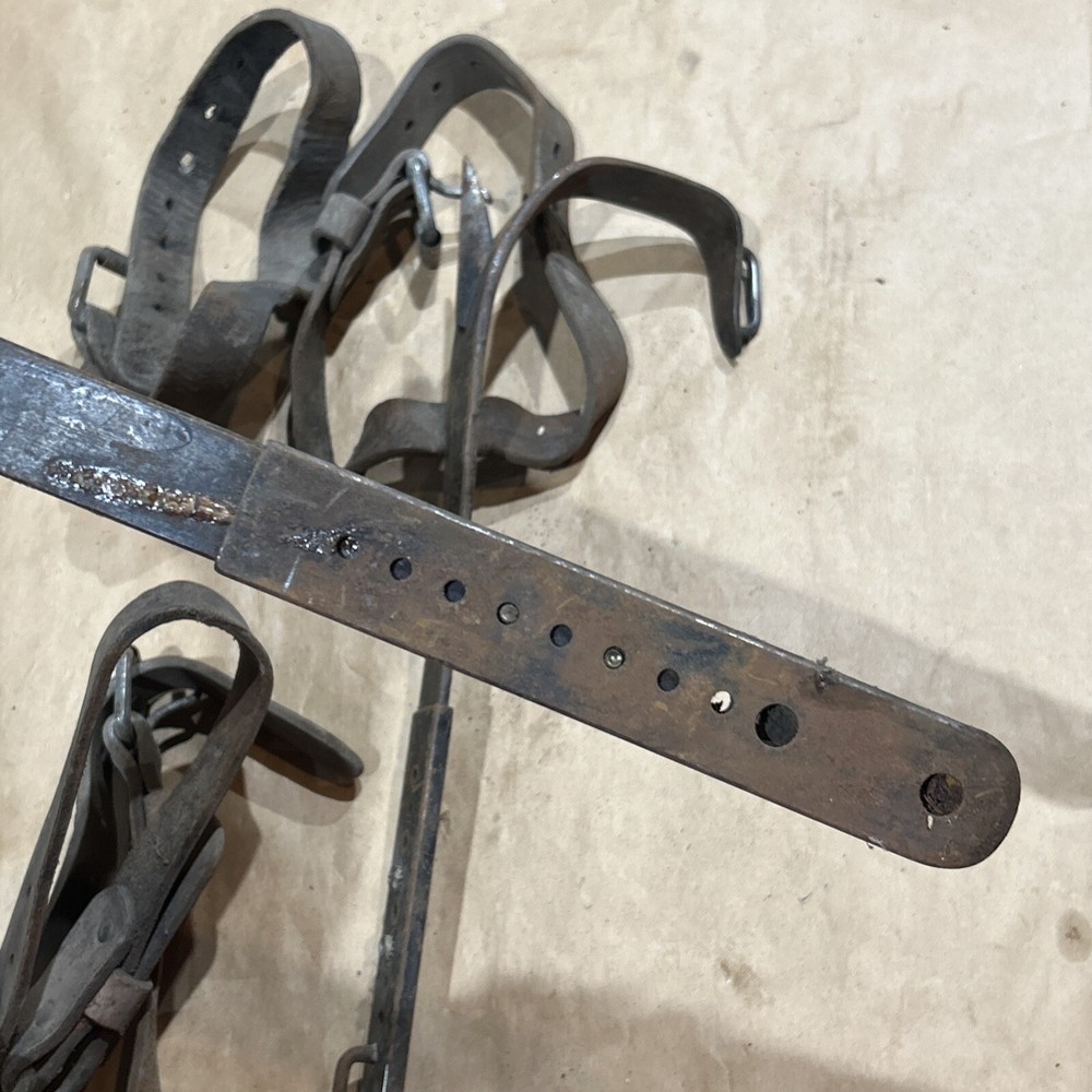Vintage Spikes Lineman Pole Tree Climbing Gaffs
