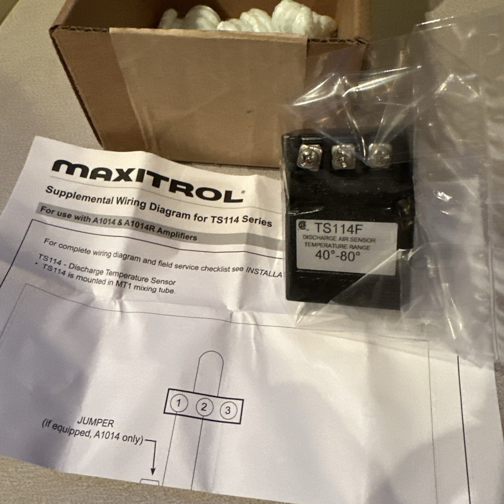 Maxitrol TS114F Discharge Air Sensor 40-80F