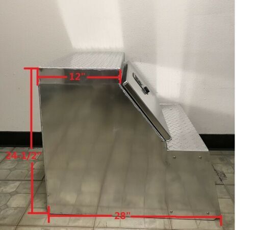 24" wide Aluminum Step Semi Tool Box