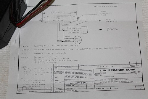New Old Stock J W Speaker Corp. 12V 6306 Solid State Light Flasher Module