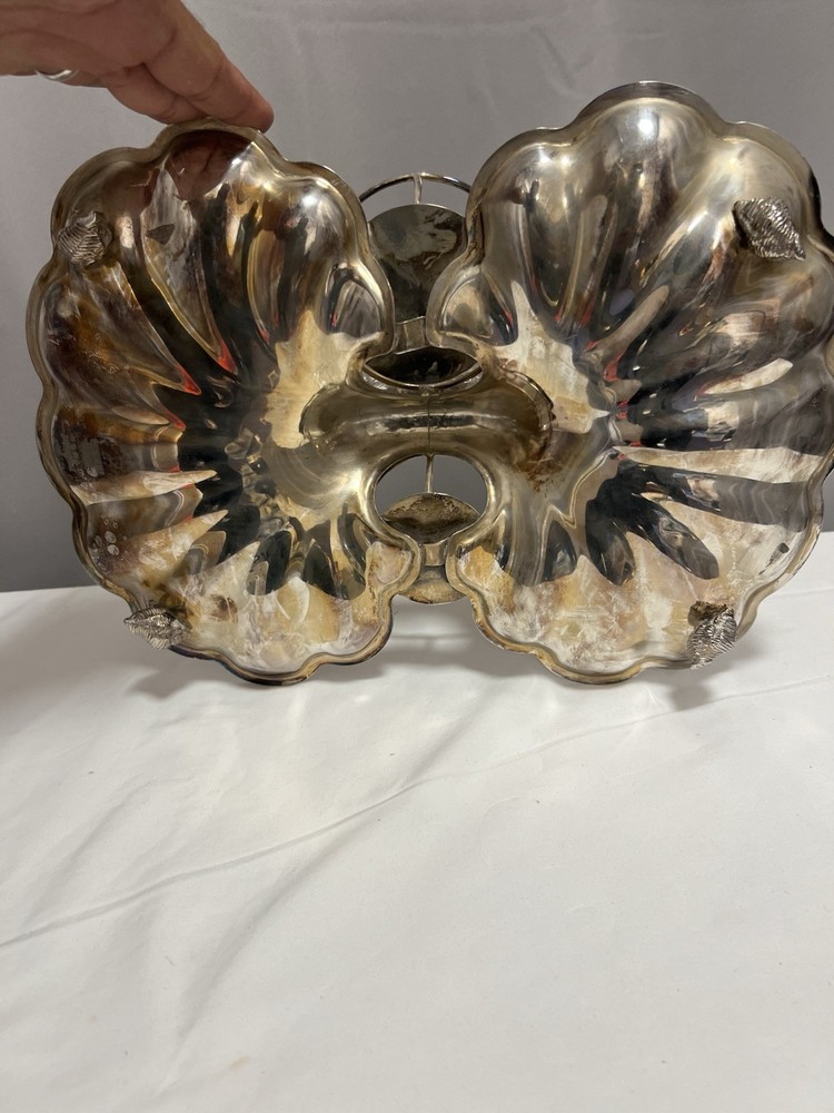 Large Victorian Walker & Hall Silver Plated Double Strawberry Server