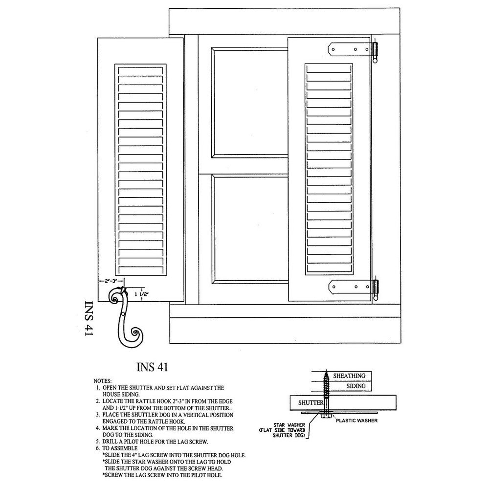 Smooth S Shutter Holdback, Pair