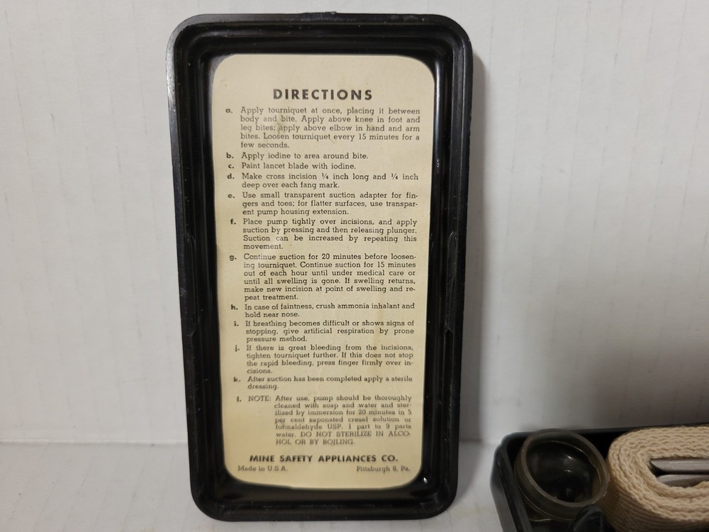 US Military MSA Snake Bite Kit