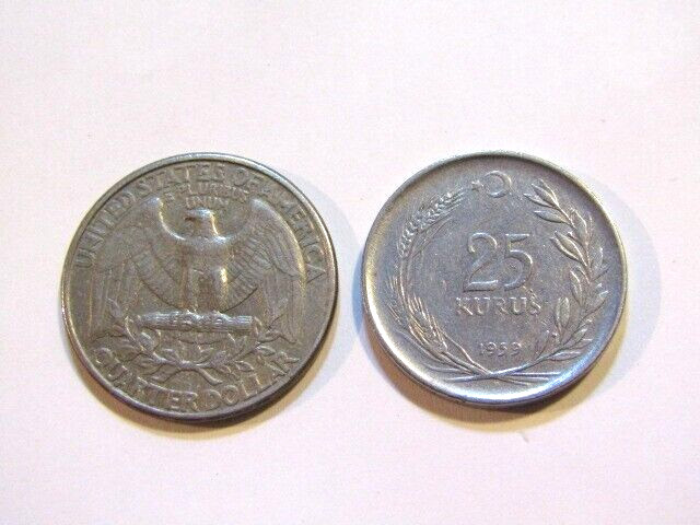 Turkey 1959 25 Kurus Coin