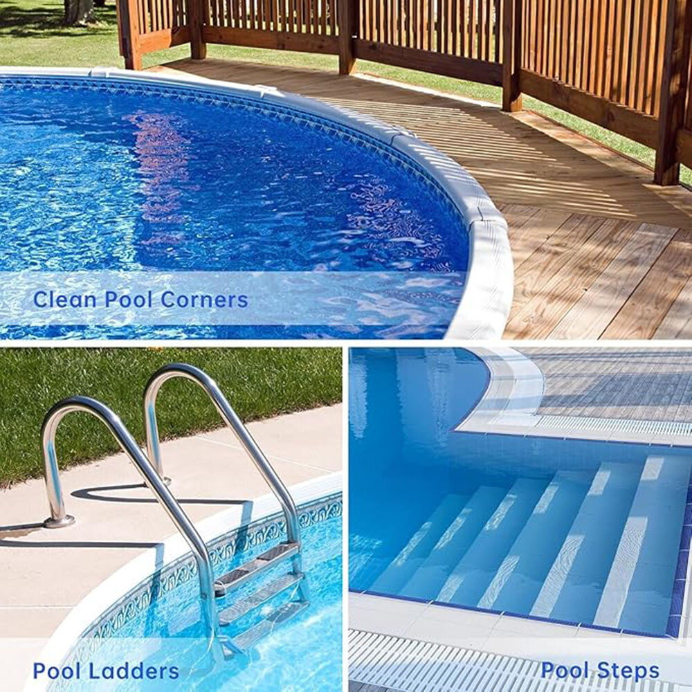 18" Multi-Surface Pool Brush - Cleans Corners, Steps, Walls - Durable & Strong