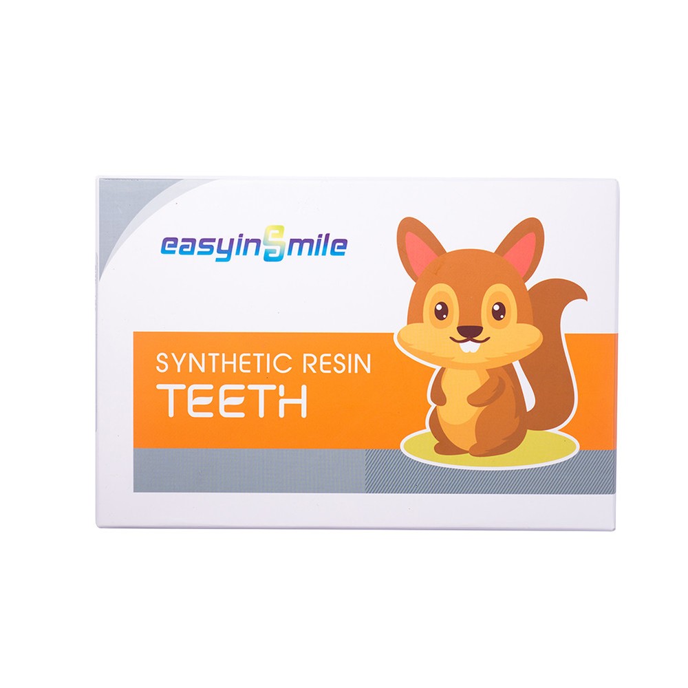 Dental acrylic resin Denture false Teeth DIY A1/A2/A3 Upper Lower Full set 【US】