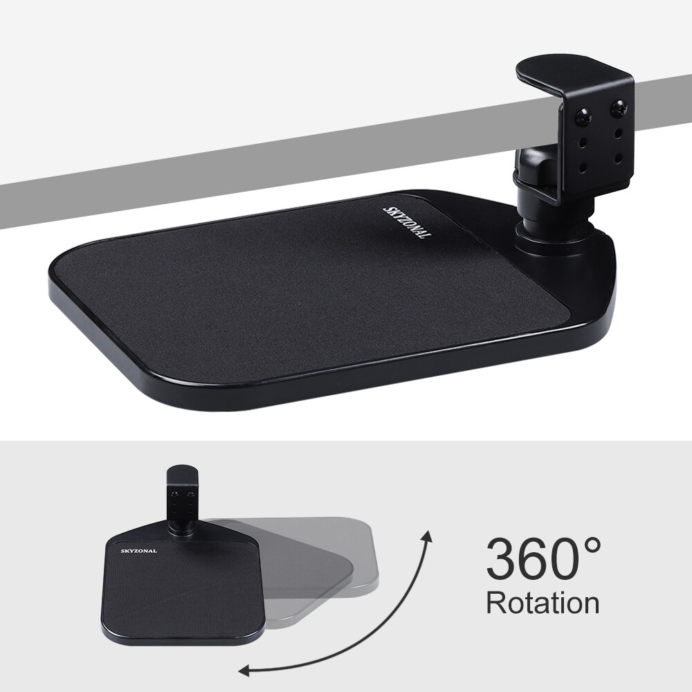 Under Desk Mouse Platform Ergonomic Swivel Mouse Pad Desktop Accessory
