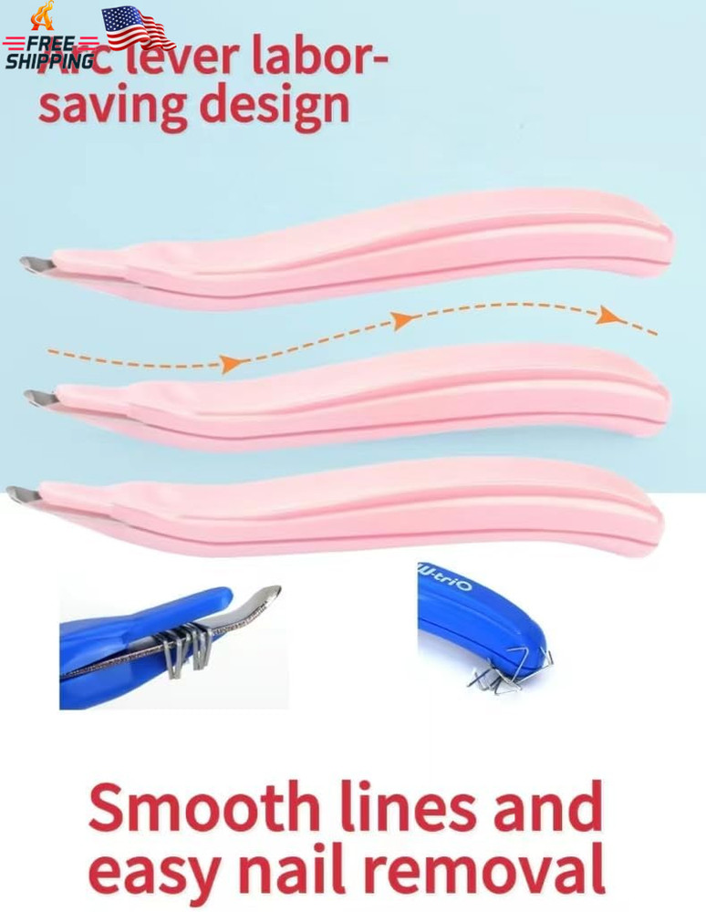 3Pink Professional Magnetic Staple Remover Puller Rubberized Staples Remover Sta