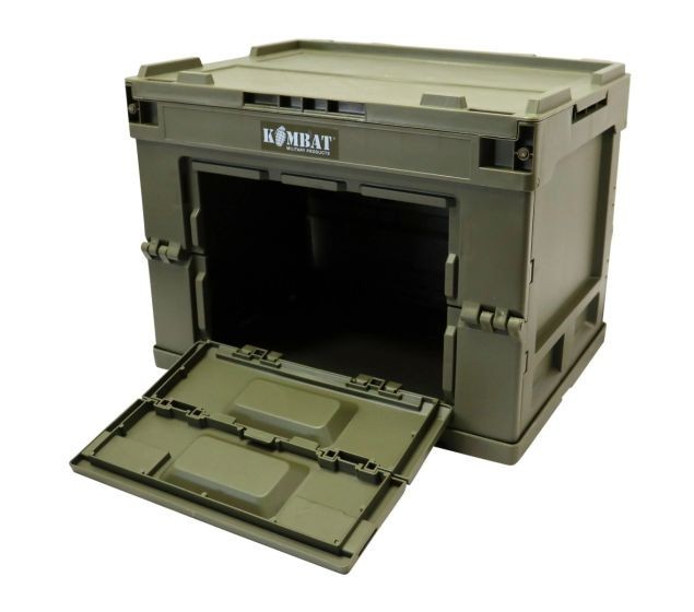 Kombat Military Folding Storage Box Plastic Green Fold compact Box