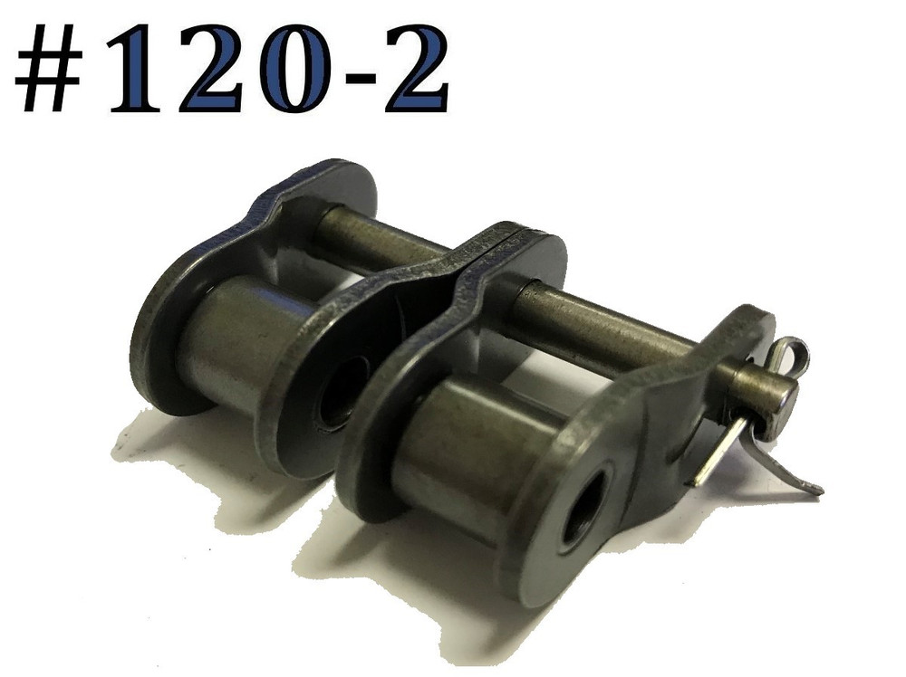 #120-2 DOUBLE ROLLER DUPLEX CHAIN OFFSET CONNECTING LINK *PACK OF 2*