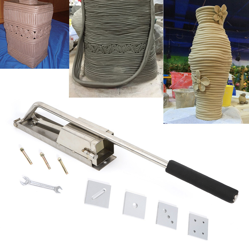 4-Layer Clay Extruder Stainless Wall-Mounted Pottery & Ceramics Making Tool Set