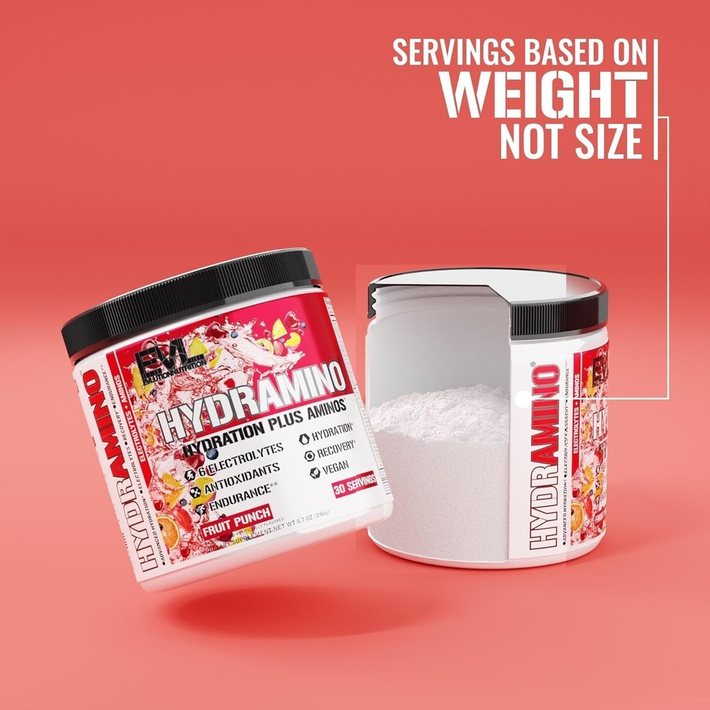 EVL Evlution Nutrition HYDRAMINO Complete Hydration Multiplier - 6 Electrolytes