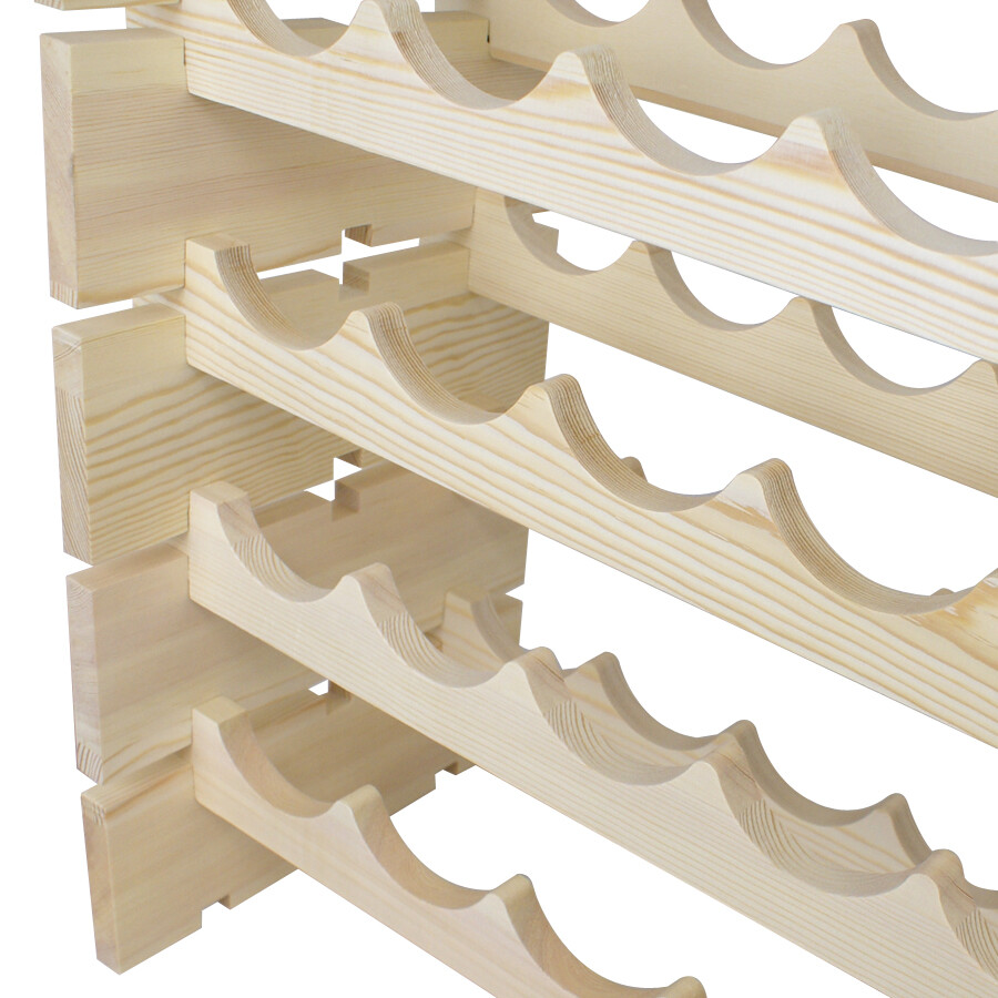 2PCS Wine Rack Stackable Modular Wine Storage Rack Holder Display Shelf 72 Slots