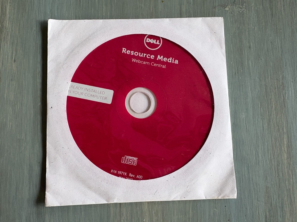 New Dell Application CD P/N 197YK for Reinstalling Webcam Central Software~2012