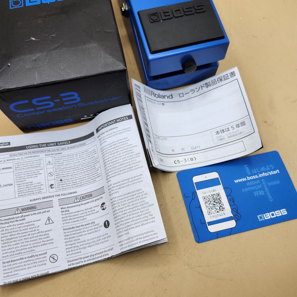 BOSS CS-3 Compression Sustainer Effects Pedal w/Original Box EXCELLENT