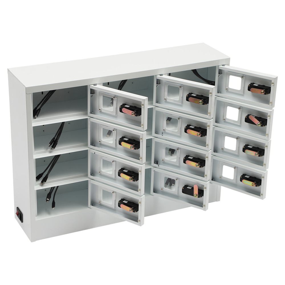Cellphone Charging Station 12 Slots Cellphone Locker Rectangular 64.5*16*49cm