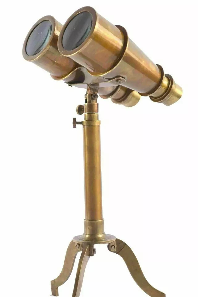 Marine Table Standing Brass Telescope Binocular With Tripod