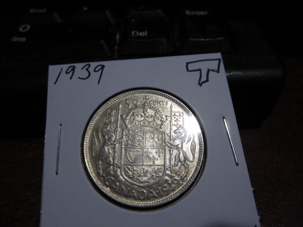 1939 - Canada silver half dollar - Canadian 50 cent