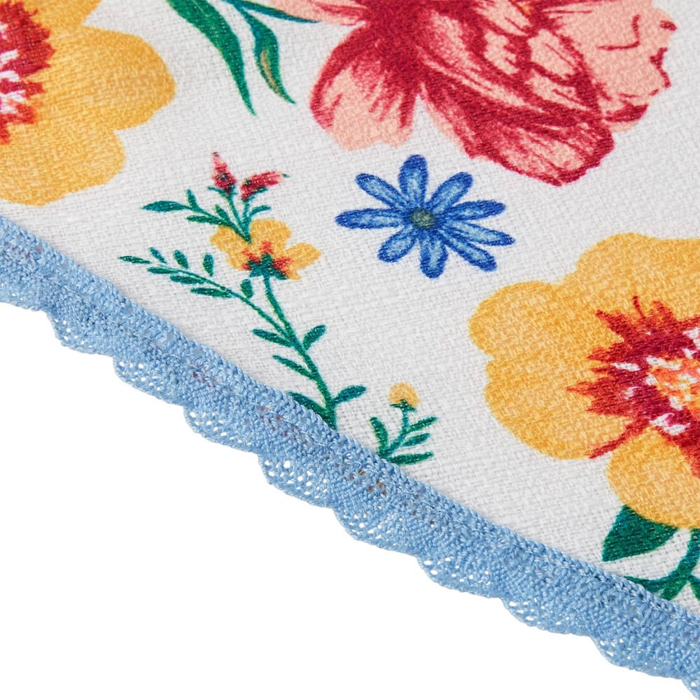 Flowering Frontier Fabric Tablecloth Multicolor 70" Round