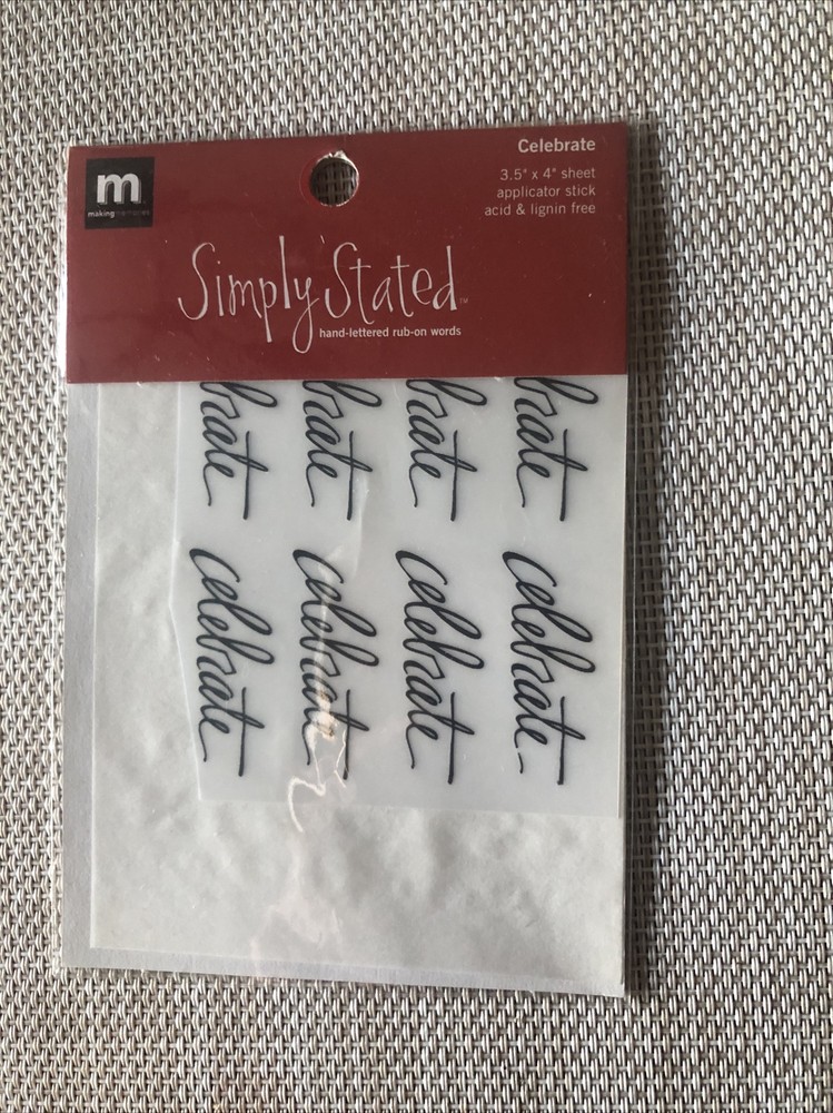 Lot Of 6 Assorted Rub Ons