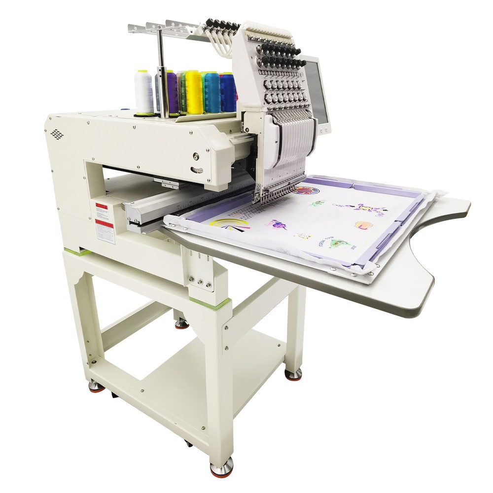 Single Head 15 Needle Embroidery Machine High Speed Automatic Stitchwork Pattern