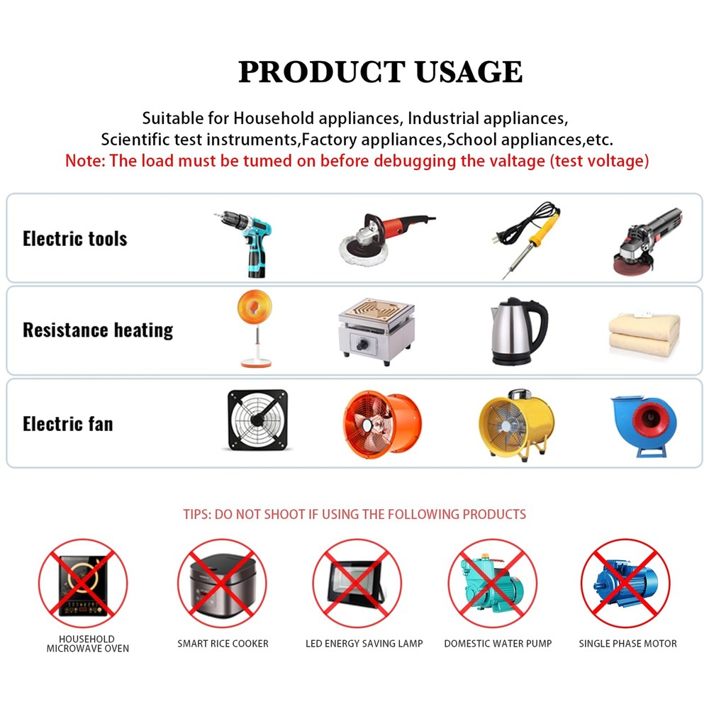 AC Motor Speed Controller 120V 15A 4000W Variable Fan Controller with Protection