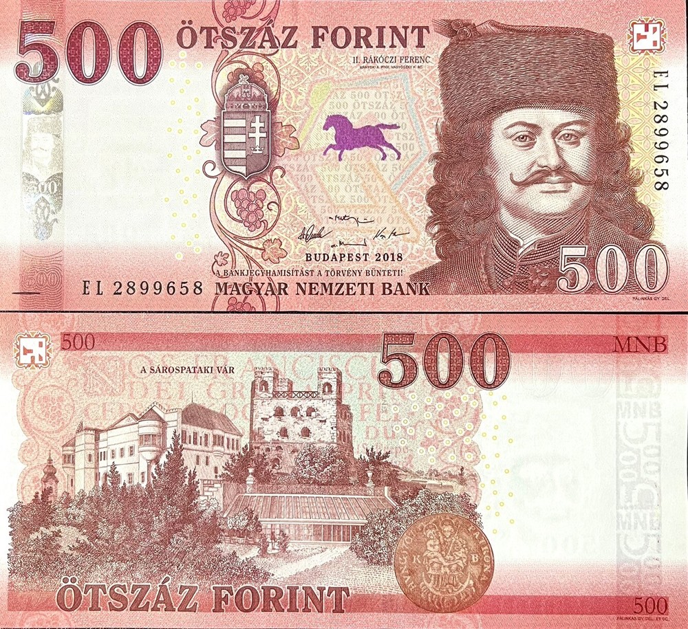 Hungary 500 Forint 2018/2019 P 202 a UNC