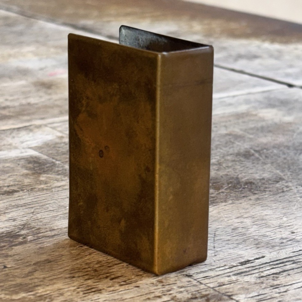 WW1 GERMAN GOTT MIT UNS Brass Match Box Holder