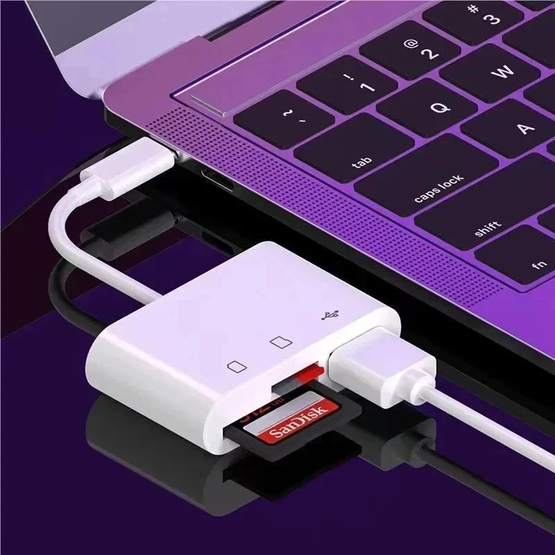 USB C SD Card Reader for iPhone Android Macbook Micro SD to Type C OTG Adapter