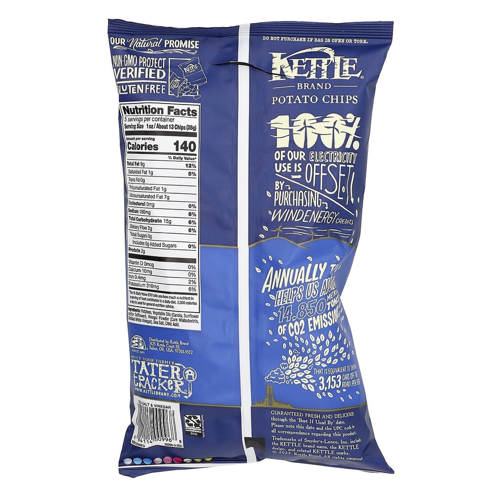 Potato Chips, Sea Salt & Vinegar, 5 oz (141 g)