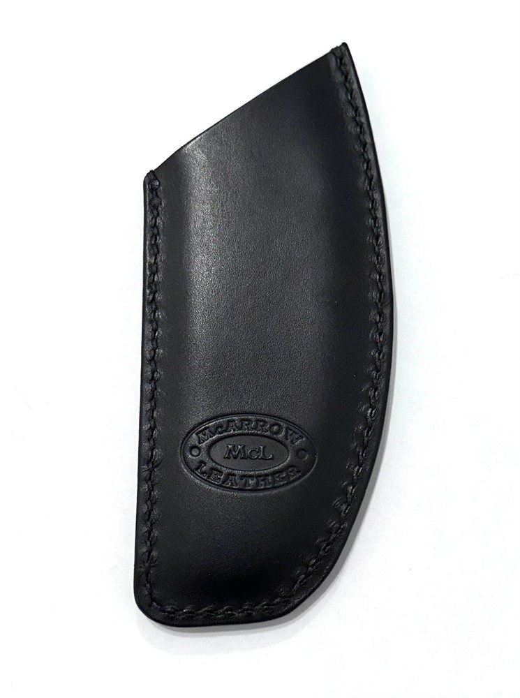 Strider SnG Leather Sheath Black Handcrafted.