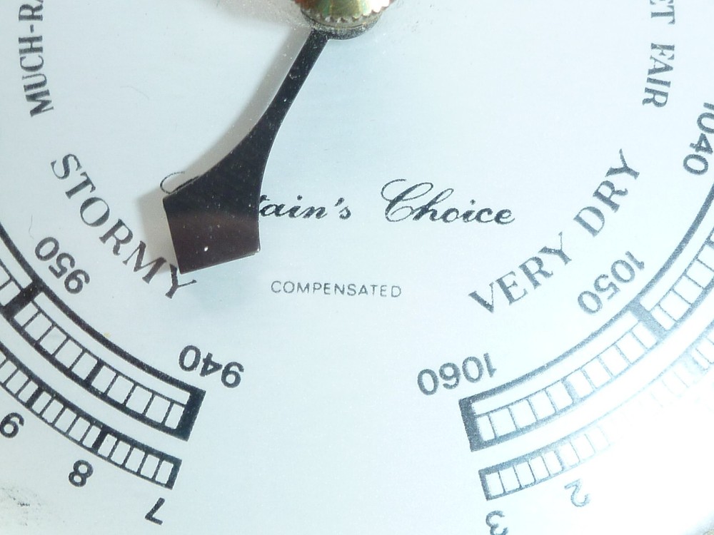 SOLID BRASS COMPENSATED SHIP’S BAROMETER, MADE IN GERMANY
