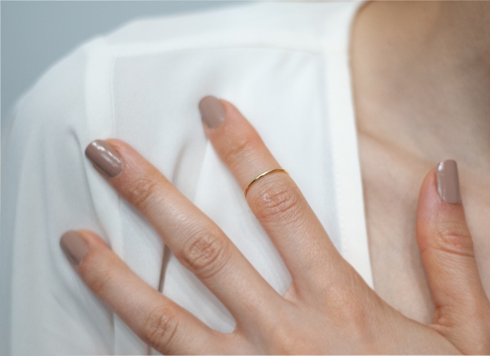 Thin Gold Ring, Gold Filled Ring, Gold Ring, Gold Stack Ring, Thumb Ring, Midi
