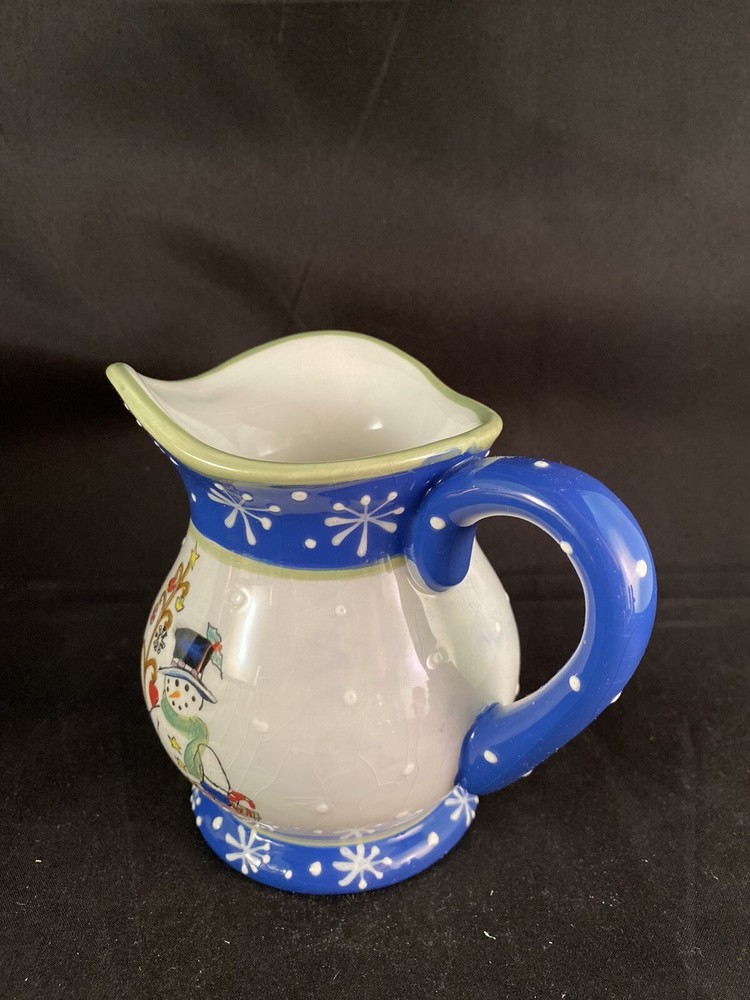 Snowman Christmas Tree Creamer Holiday Ceramic