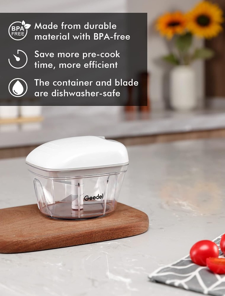 Manual Food Processor Vegetable Chopper Hand Pull Salsa Maker Cutter Chopper 2cu